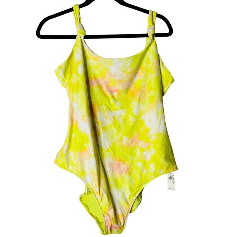 NWT Aerie Real Good Tie Dye Scoop Strap Back Keyhole One Piece Swimsuit XL